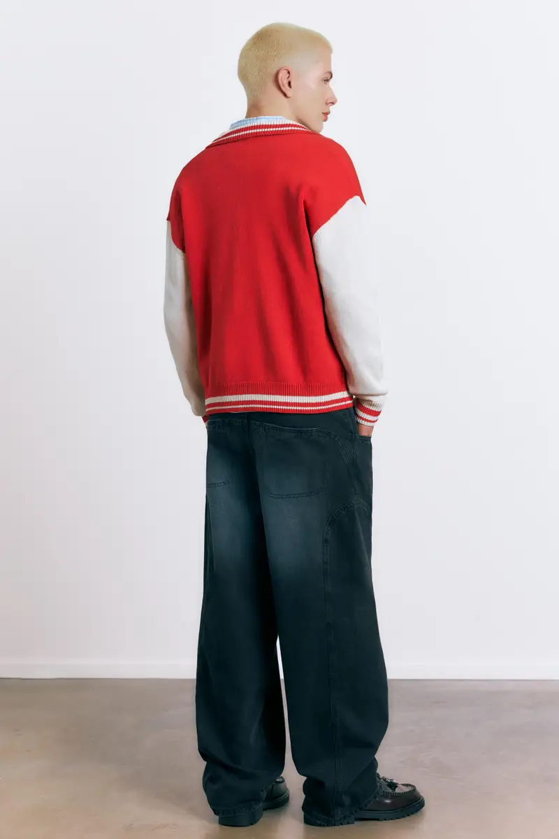 Pull&Bear Cardigan Rosso 4235997 miniatura 3