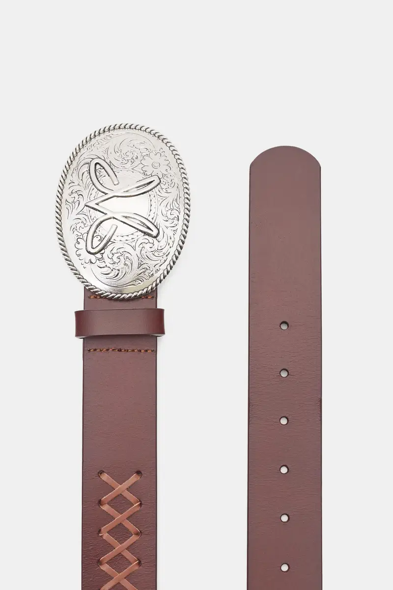 Cintura 100% Pelle Montserrat Messeguer Marrone miniatura 3