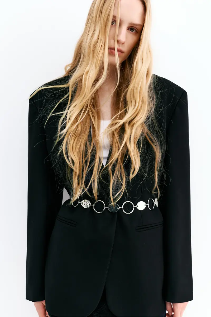 Cintura Cerchi Metallizzati Argento miniatura 2