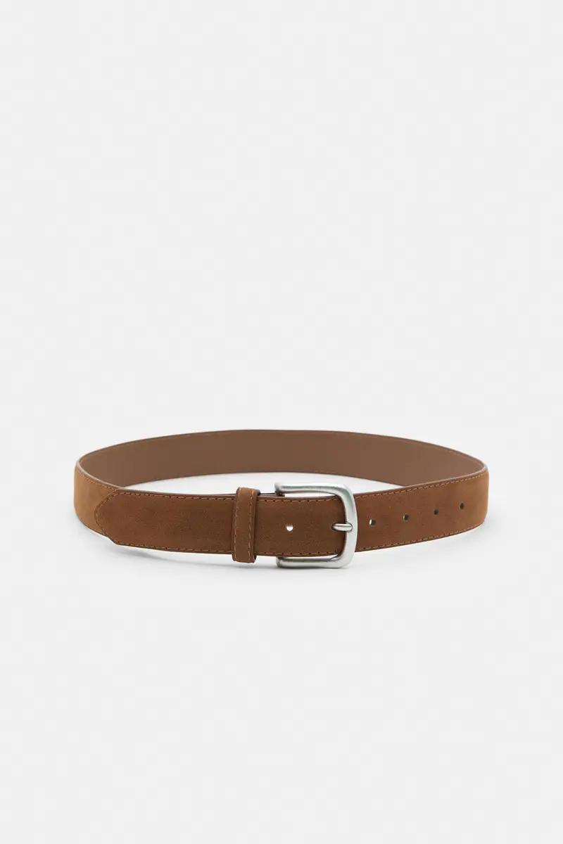 Cintura Effetto Camoscio Marrone miniatura 2