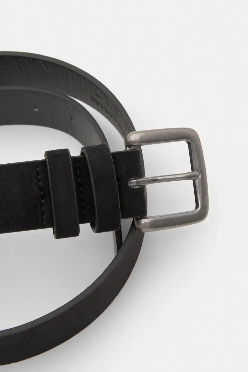 Cintura Effetto Camoscio Nero miniatura 3