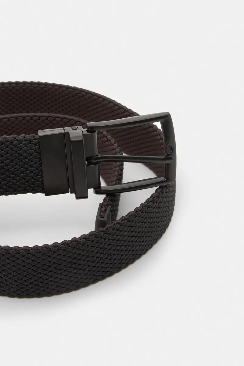 Pull&bear Cintura Elastico Reversibile Nero miniatura 3