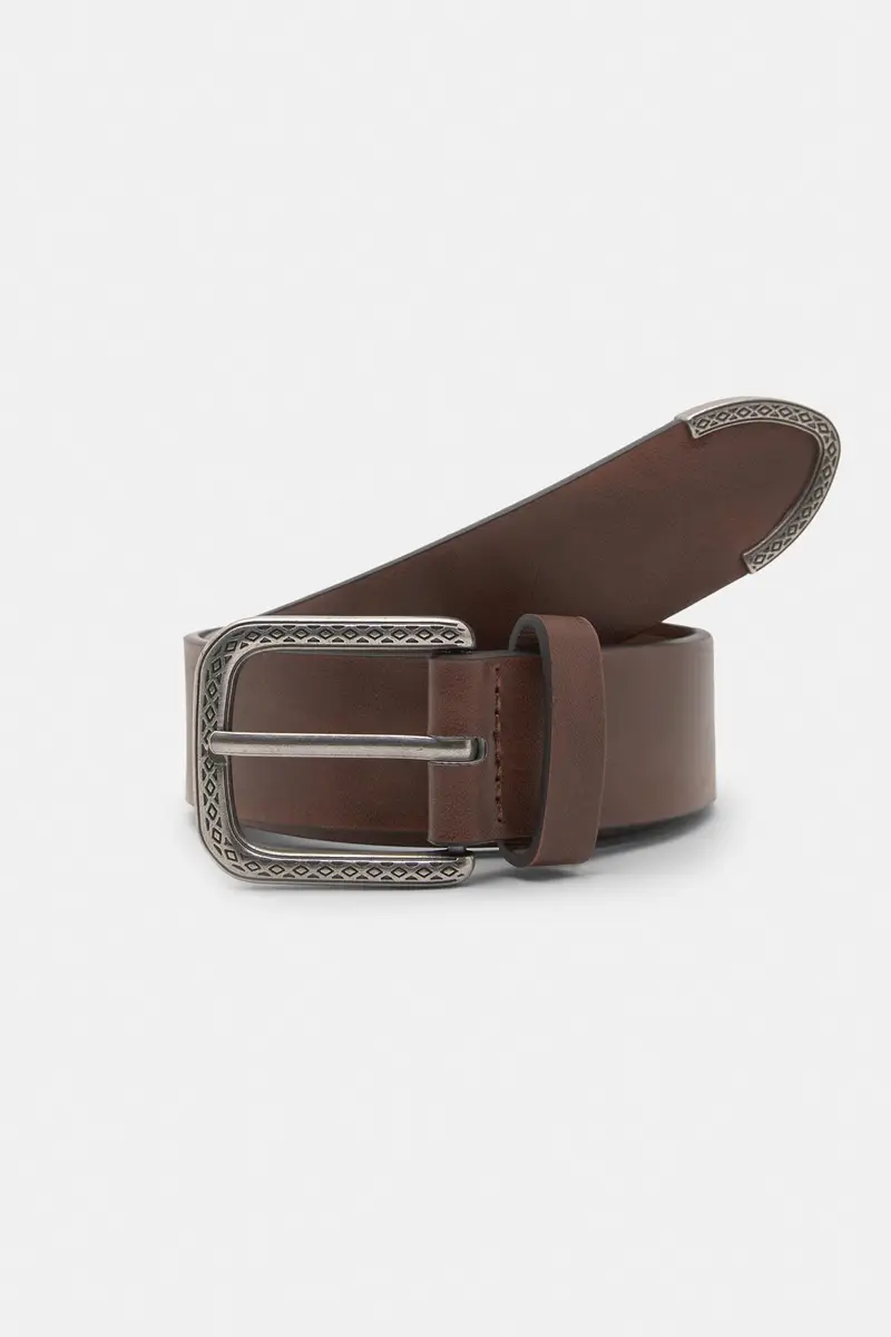 Cintura In Finta Pelle Marrone