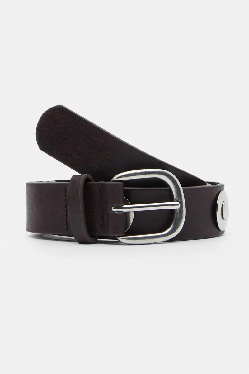 Cintura Marrone Con Targhette