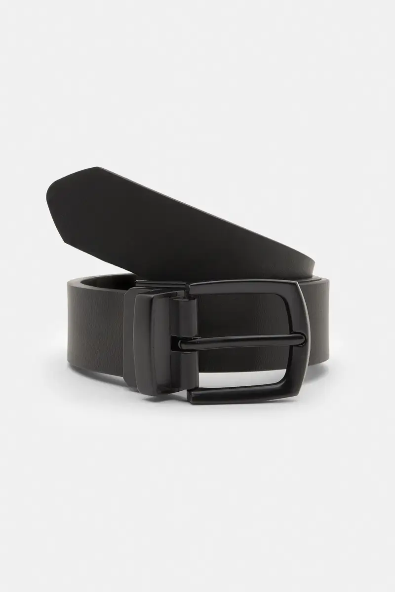 Cintura Reversibile In Finta Pelle Nero