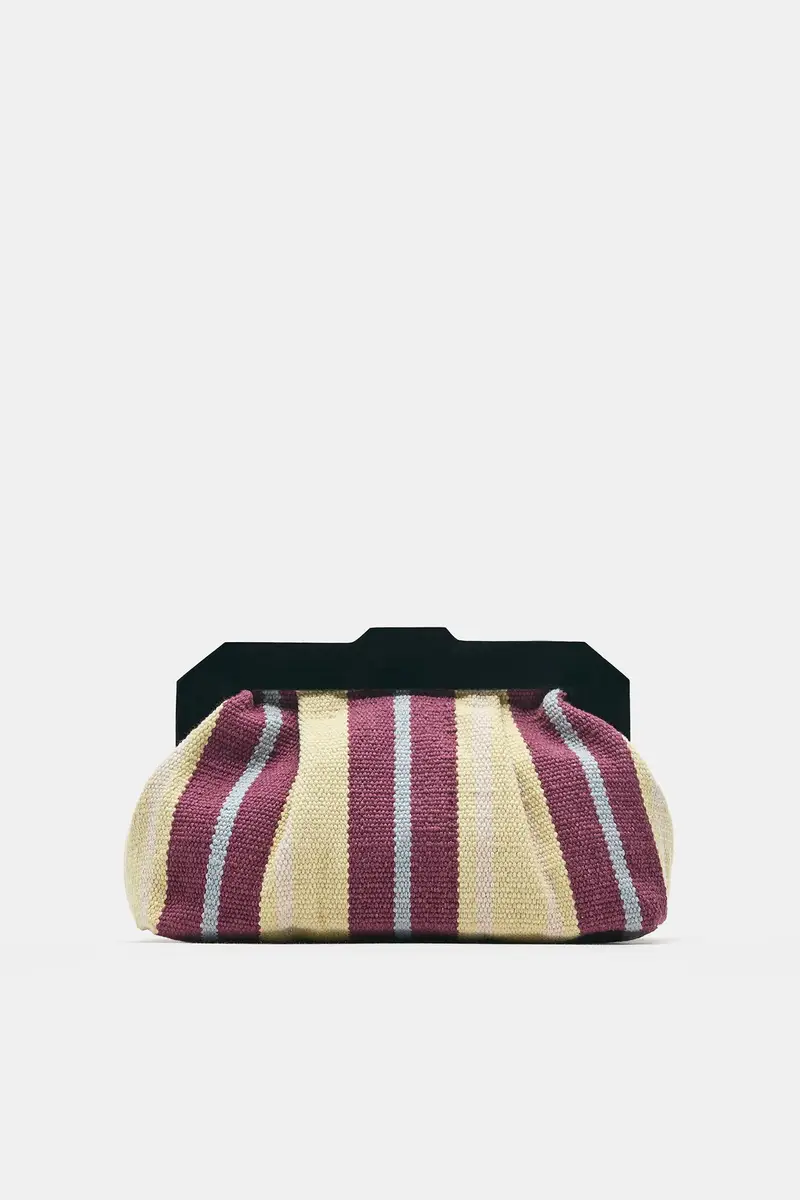 Clutch A Righe Multicolore miniatura 2