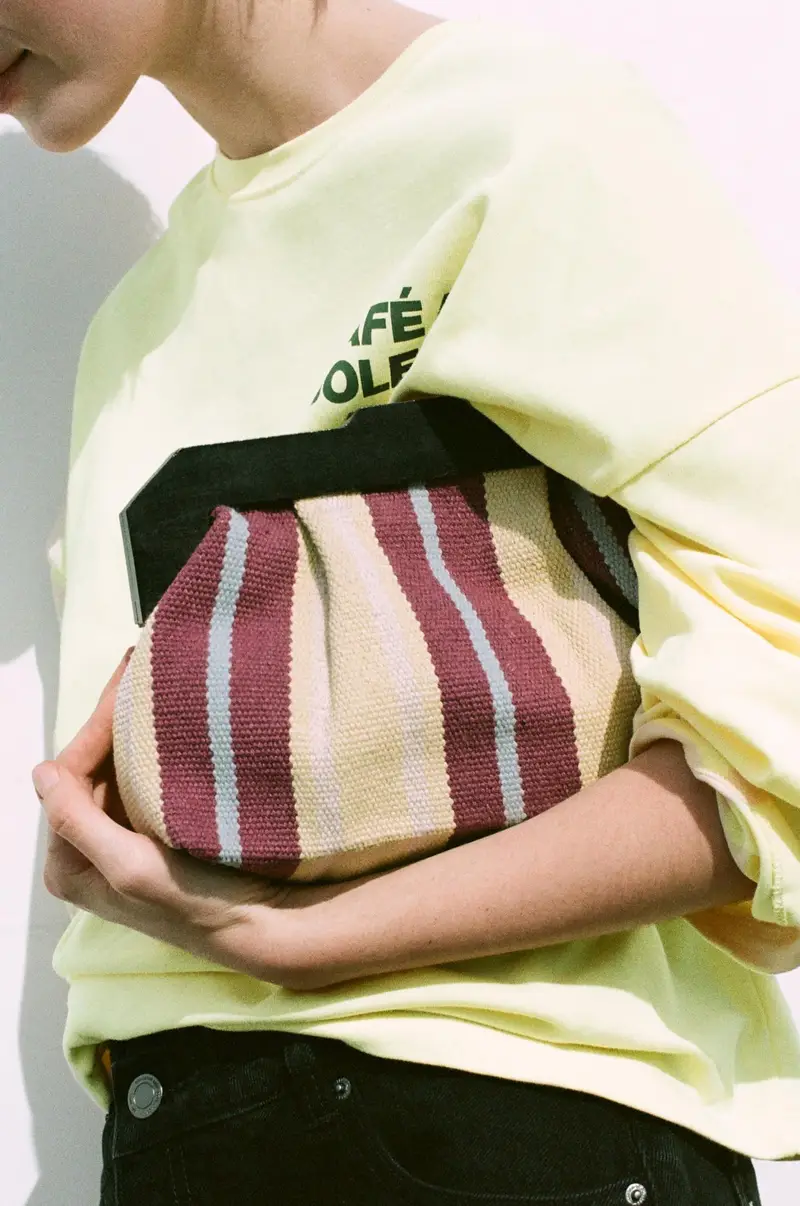 Clutch A Righe Multicolore