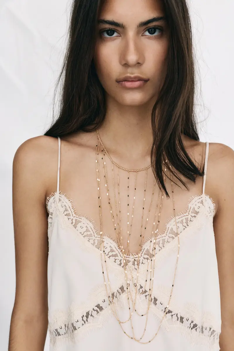 Collana A Catene Multiple Oro miniatura 2