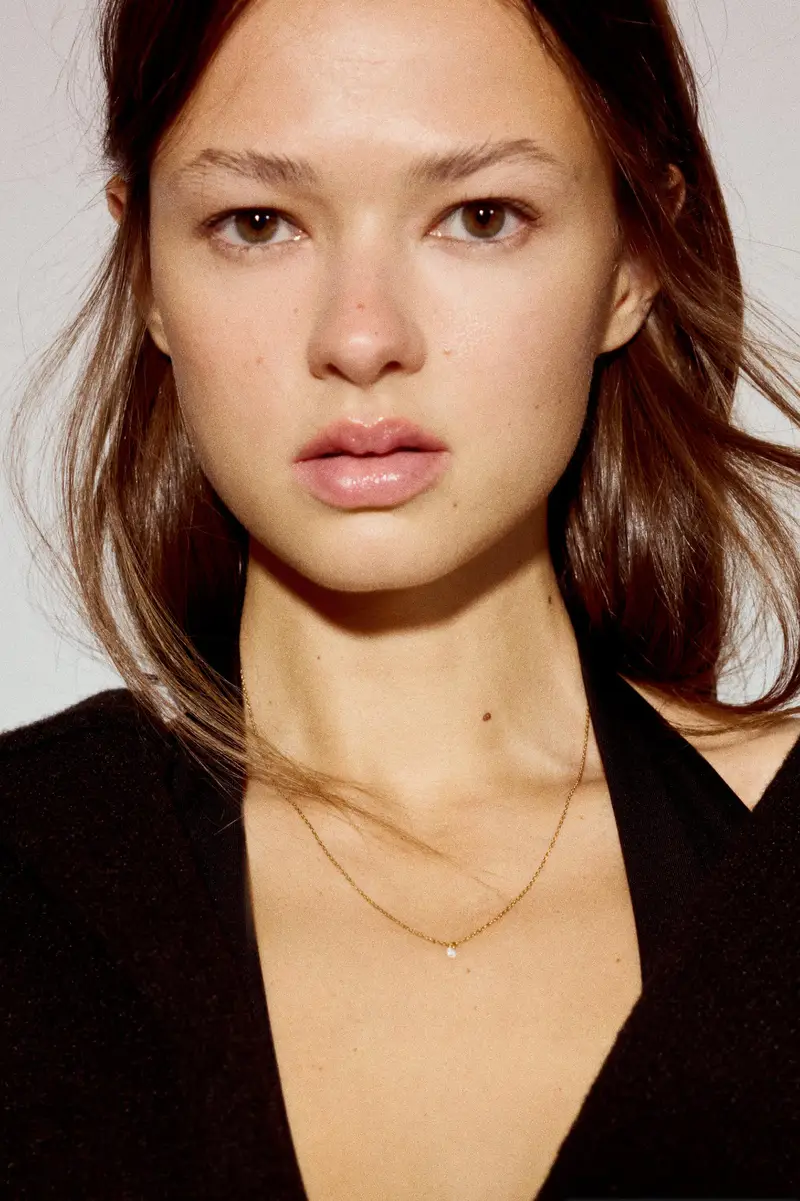 Collana Con Ciondolo Brillante Oro miniatura 2