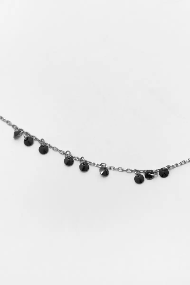 Collana Con Strass Argento miniatura 2