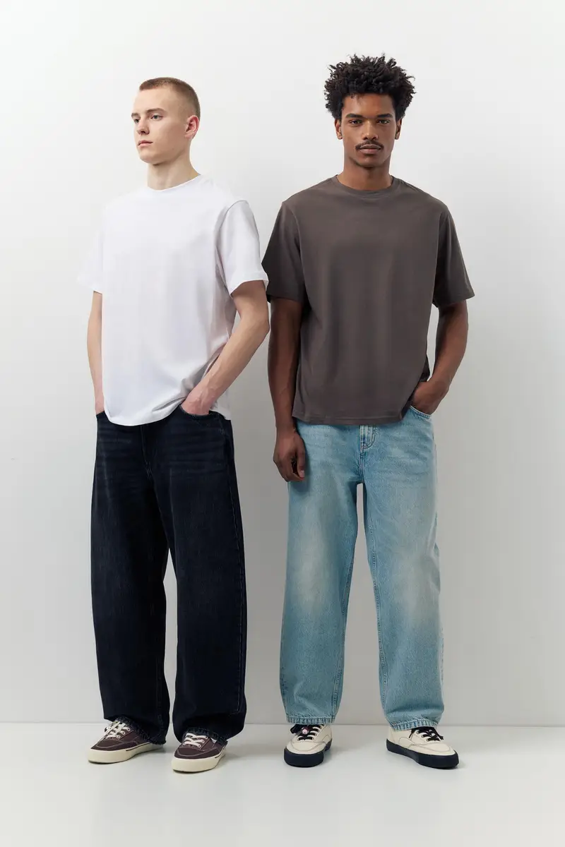 Confezione 2 Magliette Basic Grigio azzurrato