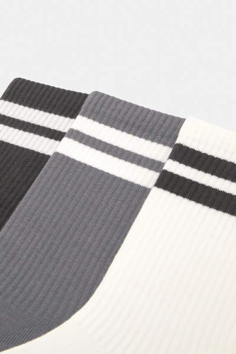 Confezione 3 Paia Di Calzini A Righe Vari miniatura 2