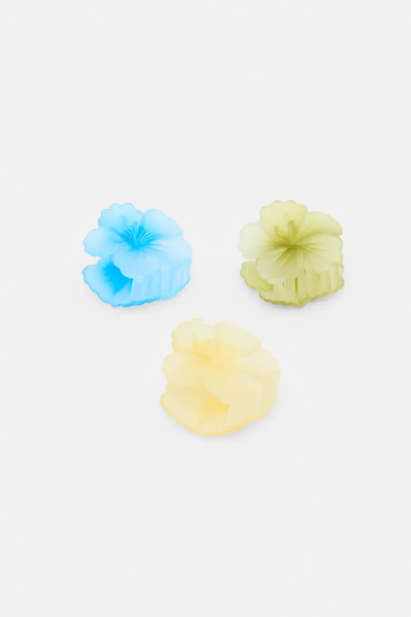 Confezione Da 6 Fermagli Ibisco Rosa miniatura 3