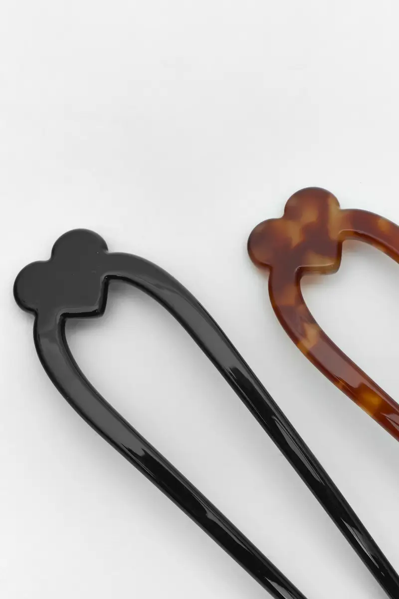 Confezione Di Mollette Per Pelliccia A Cuore Nero miniatura 2