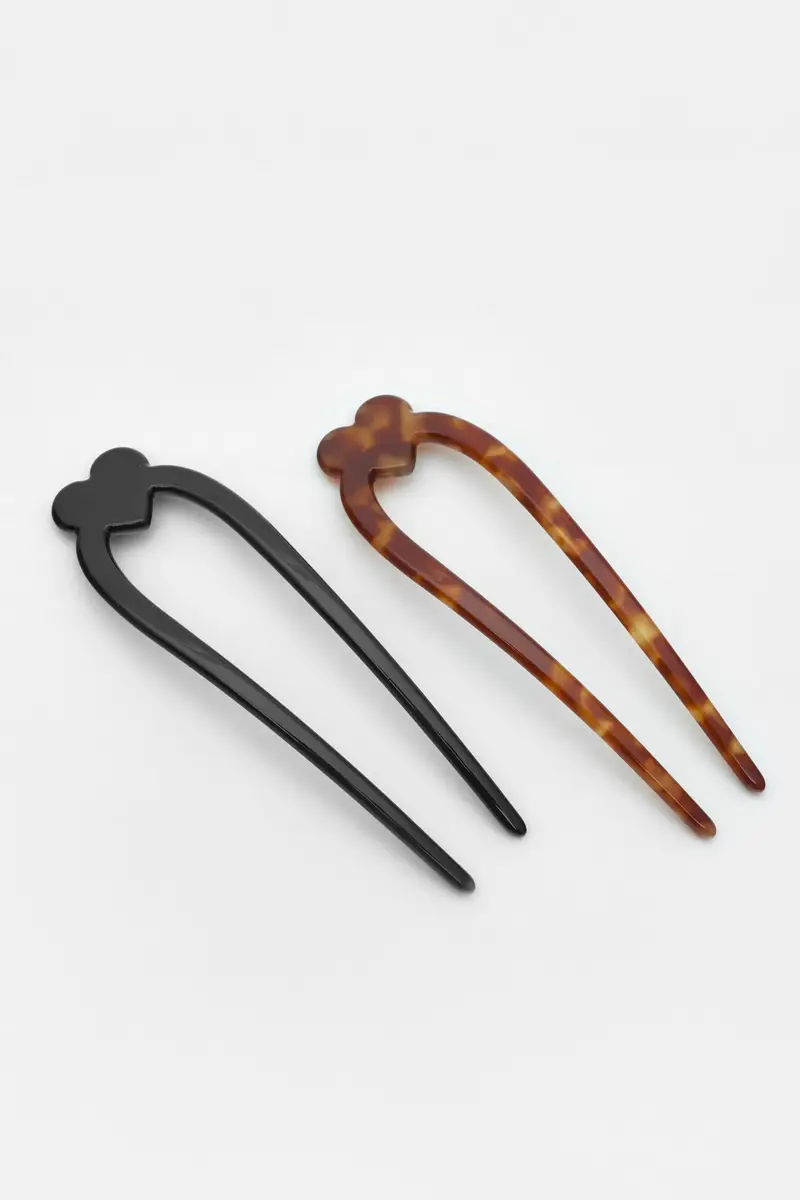 Confezione Di Mollette Per Pelliccia A Cuore Nero miniatura 3