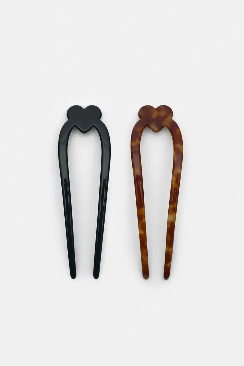 Confezione Di Mollette Per Pelliccia A Cuore Nero