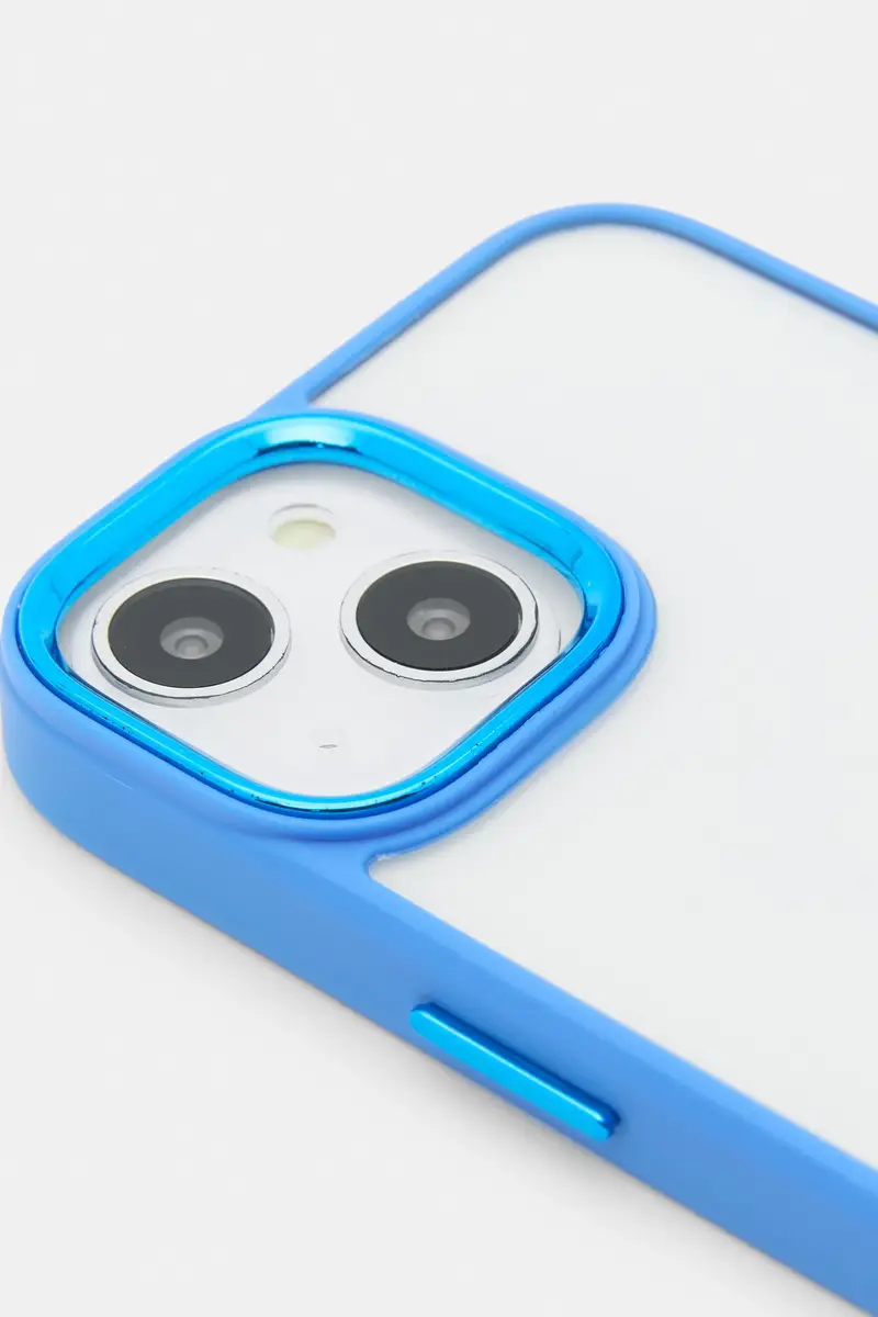 Cover Iphone Con Bordo A Contrasto Azzurro lavanda miniatura 2