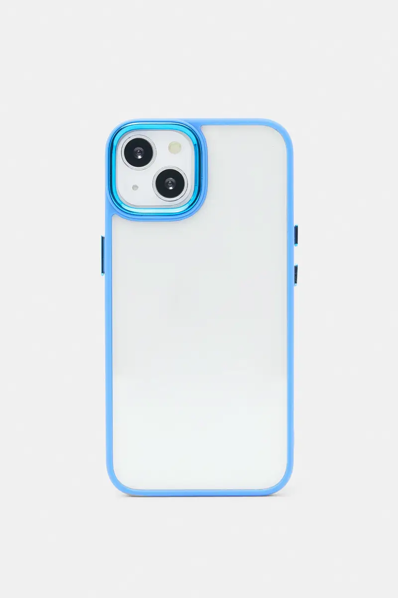 Cover Iphone Con Bordo A Contrasto Azzurro lavanda