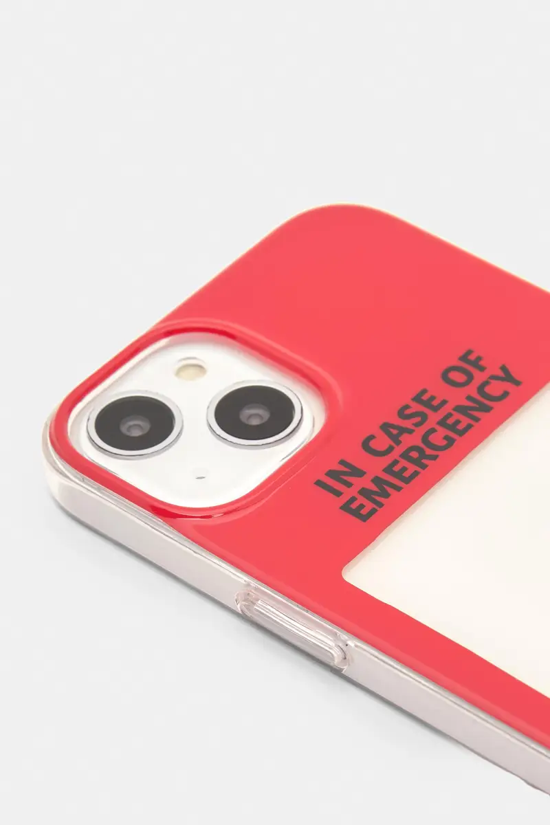 Cover Iphone Grafica Emergency Rosso miniatura 2