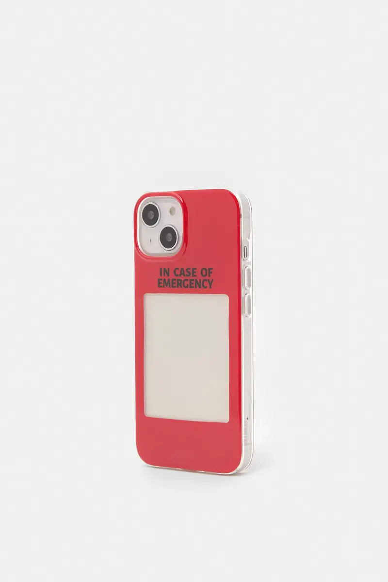 Cover Iphone Grafica Emergency Rosso miniatura 3