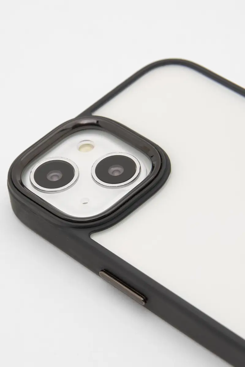 Cover Iphone Trasparente A Contrasto Nero miniatura 2