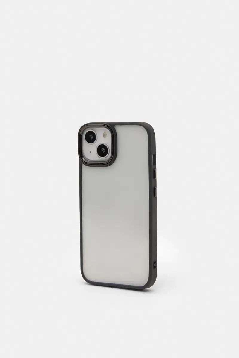 Cover Iphone Trasparente A Contrasto Nero miniatura 3