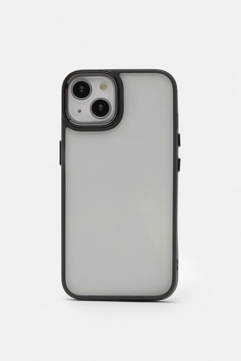 Cover Iphone Trasparente A Contrasto Nero