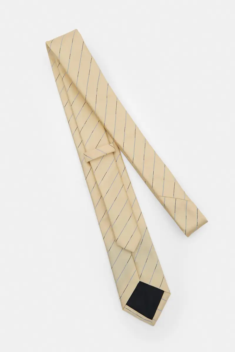 Cravatta A Righe Giallo miniatura 3