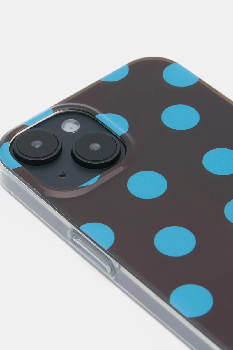 Custodia Iphone A Pois Marrone miniatura 2