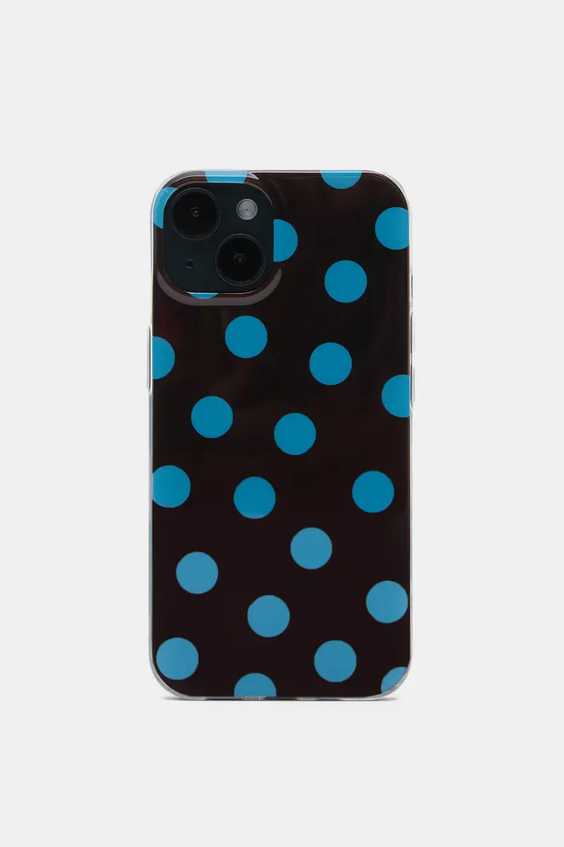 Custodia Iphone A Pois Marrone