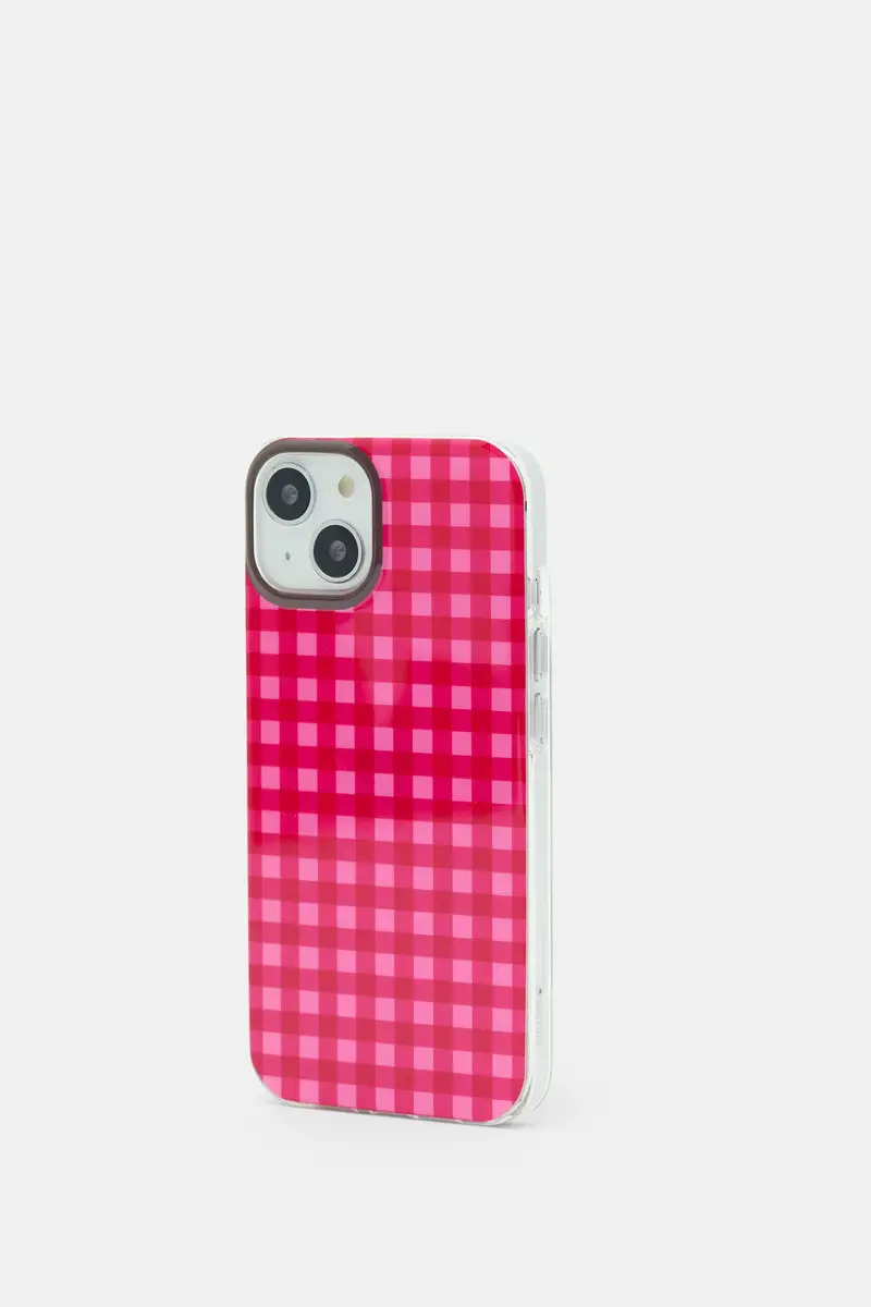 Custodia Iphone Quadri Vichy Fucsia miniatura 3