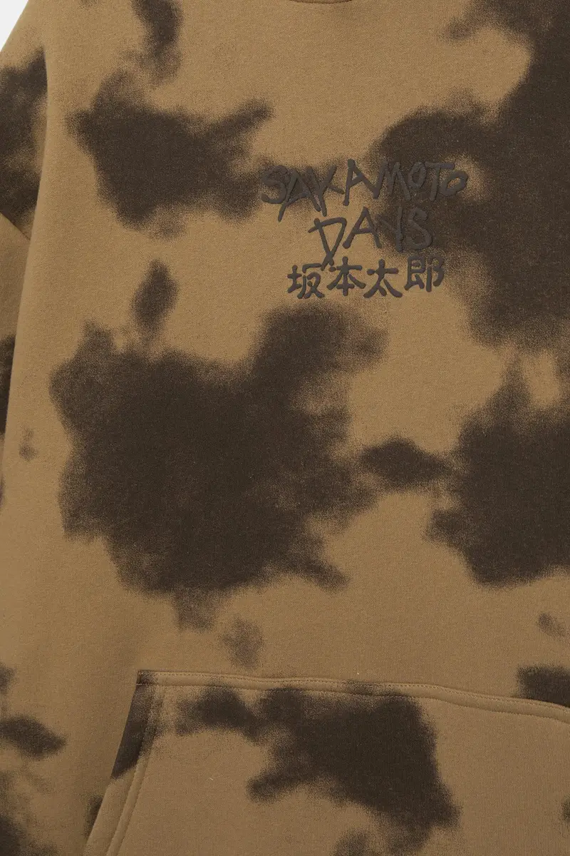 Felpa A Maniche Corte Con Cappuccio Sakamoto Days Ossido miniatura 3