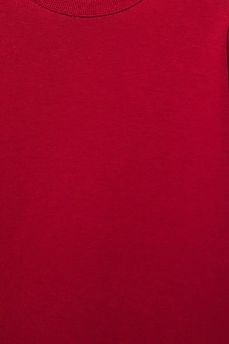 Felpa A Maniche Corte In Interlock Rosso miniatura 3