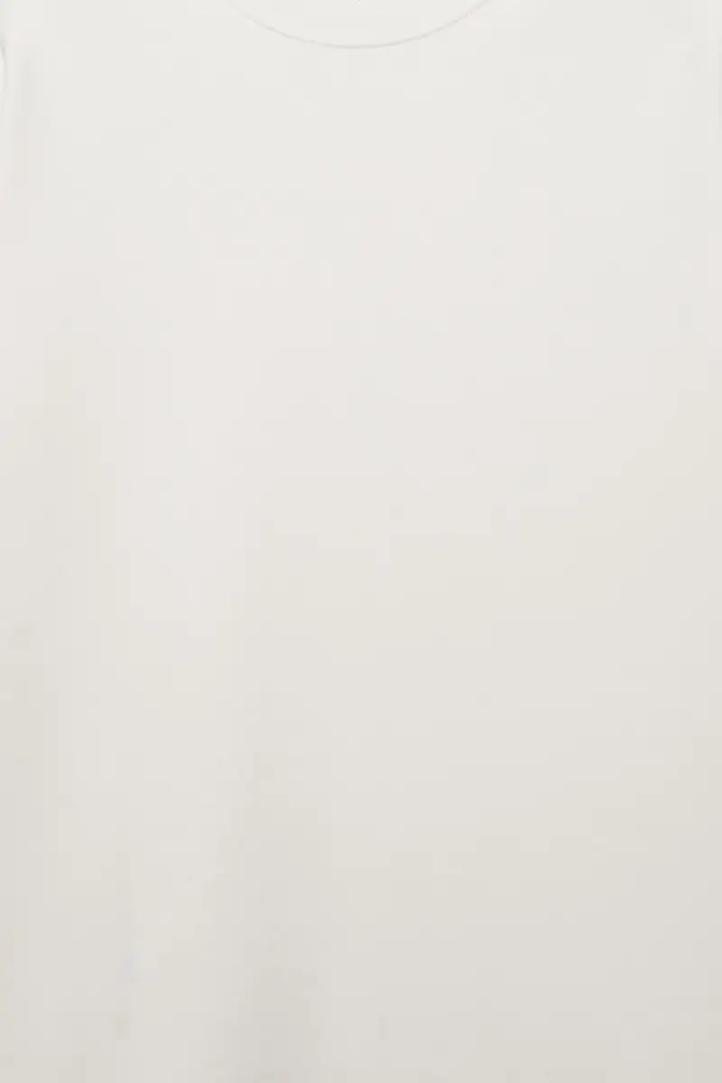 Felpa A Maniche Corte Interlock Bianco rotto miniatura 3