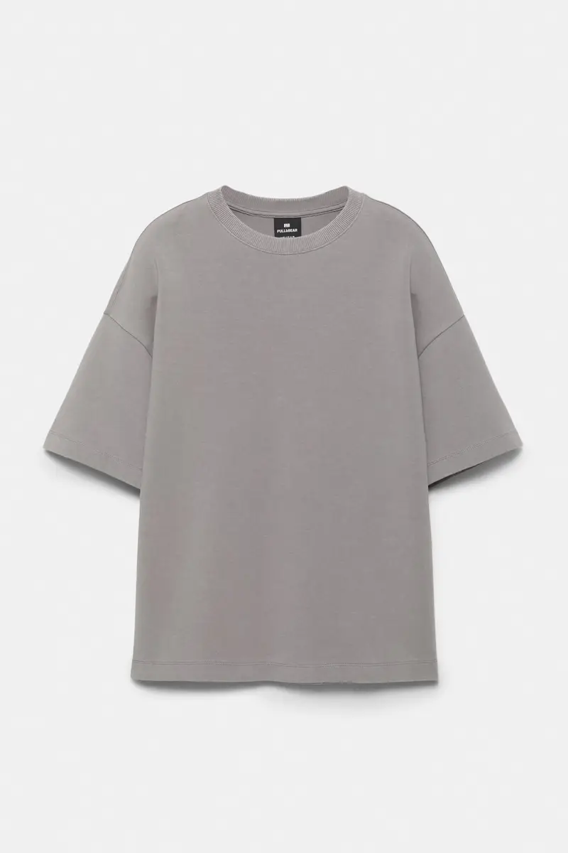 Felpa A Maniche Corte Interlock Grigio vigoré