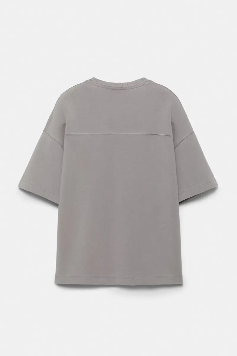 Felpa A Maniche Corte Interlock Grigio vigoré miniatura 2