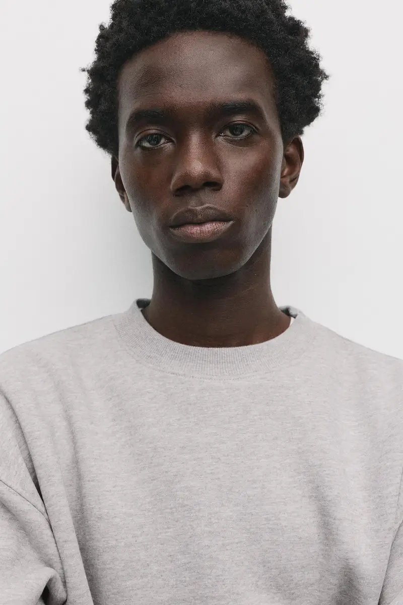 Felpa Basic Collo Rotondo Grigio vigoré miniatura 3