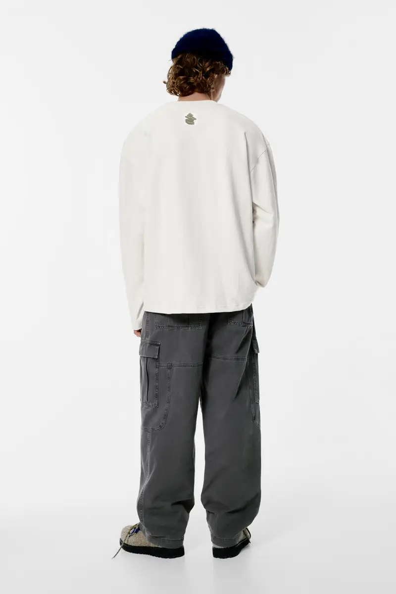 Felpa Bianca Grafica Bianco rotto miniatura 3