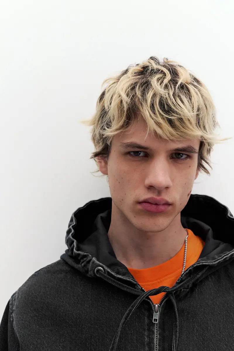 Felpa Cappuccio Cerniera Stwd Nero miniatura 3