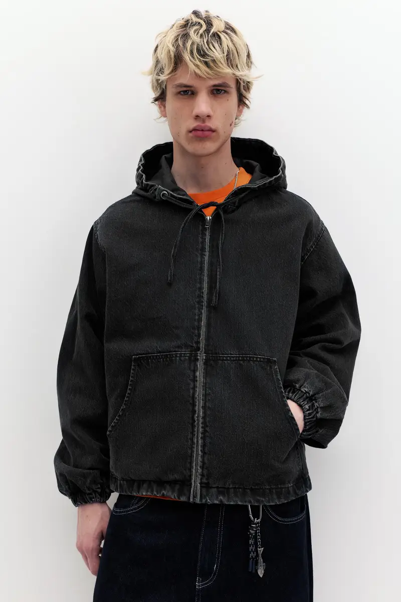 Felpa Cappuccio Cerniera Stwd Nero