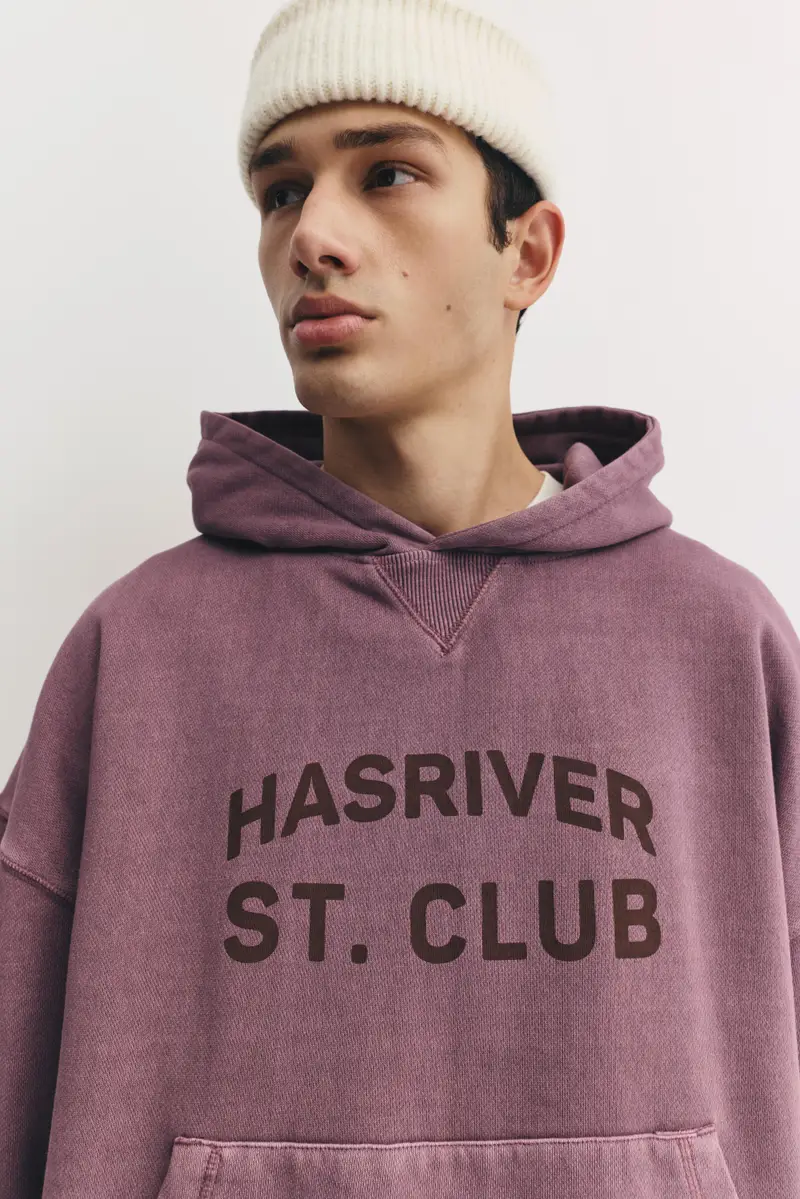 Felpa Cappuccio Hasriver St. Club Viola miniatura 3