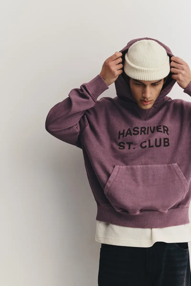 Felpa Cappuccio Hasriver St Club Viola