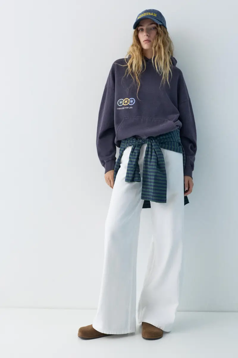 Felpa Cappuccio Personal Stylist Blu marino miniatura 2