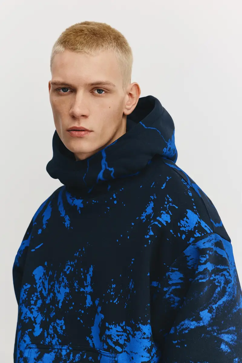 Felpa Cappuccio Stranger Things Tie-Dye Grigio antracite miniatura 3