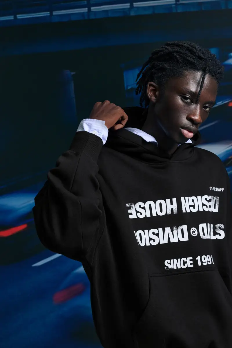 Felpa Cappuccio Stwd Division Nero