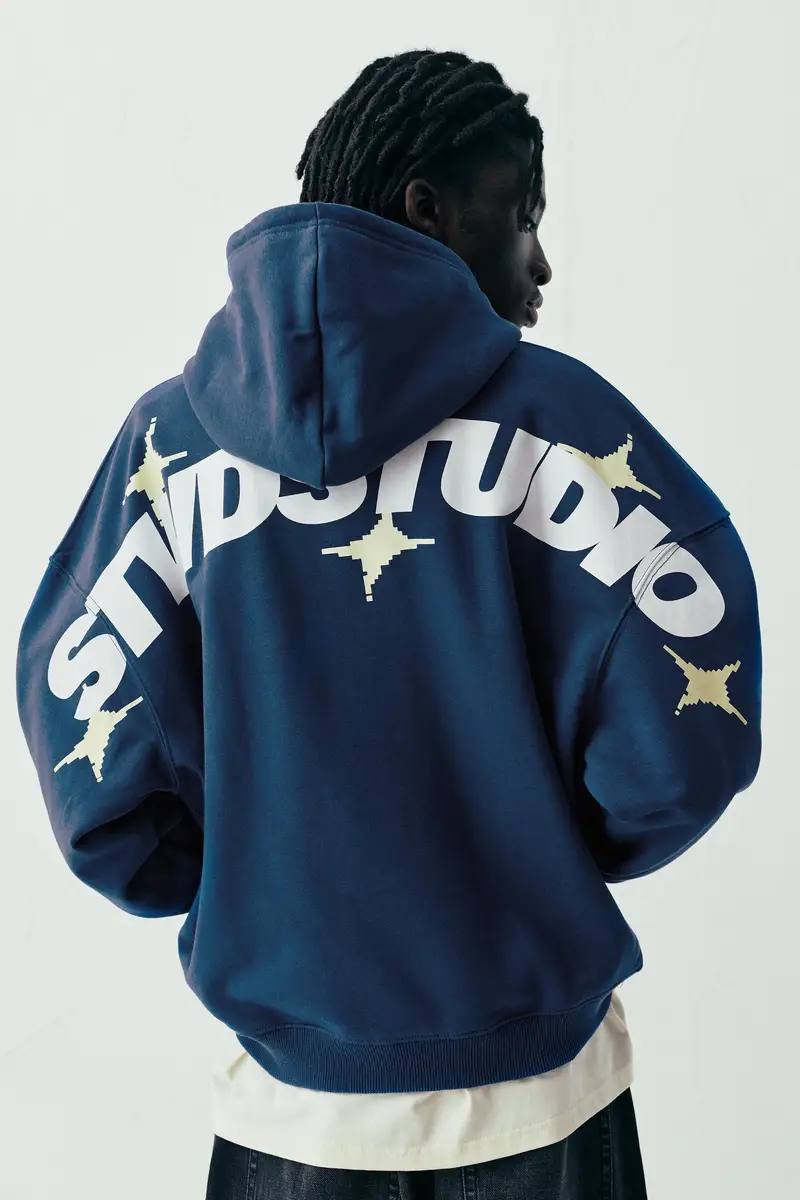 Felpa Cappuccio Stwd Studio Azzurro miniatura 3