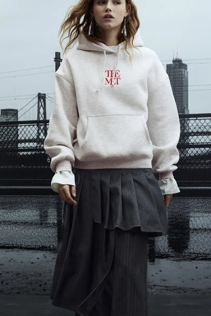 Felpa Cappuccio The Met Grigio vigoré