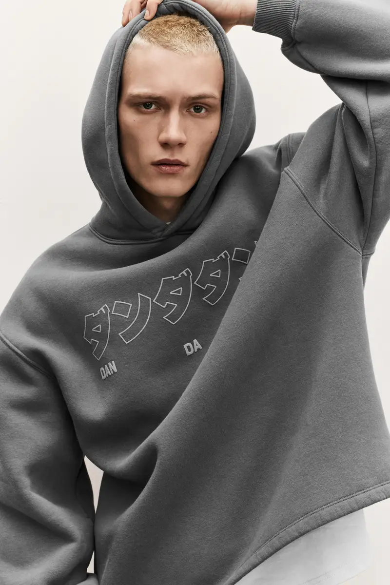 Felpa Con Cappuccio Dan Da Dan Grigio antracite