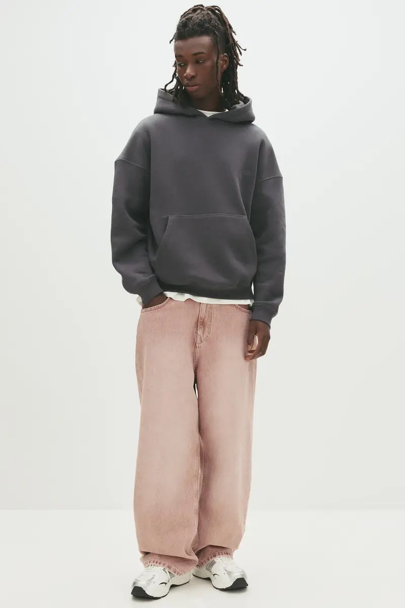 Felpa Con Cappuccio E Ricamo Stwd Azzurro