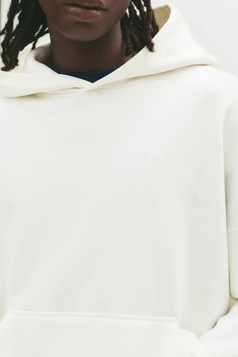 Felpa Con Cappuccio E Ricamo Stwd Bianco rotto miniatura 3